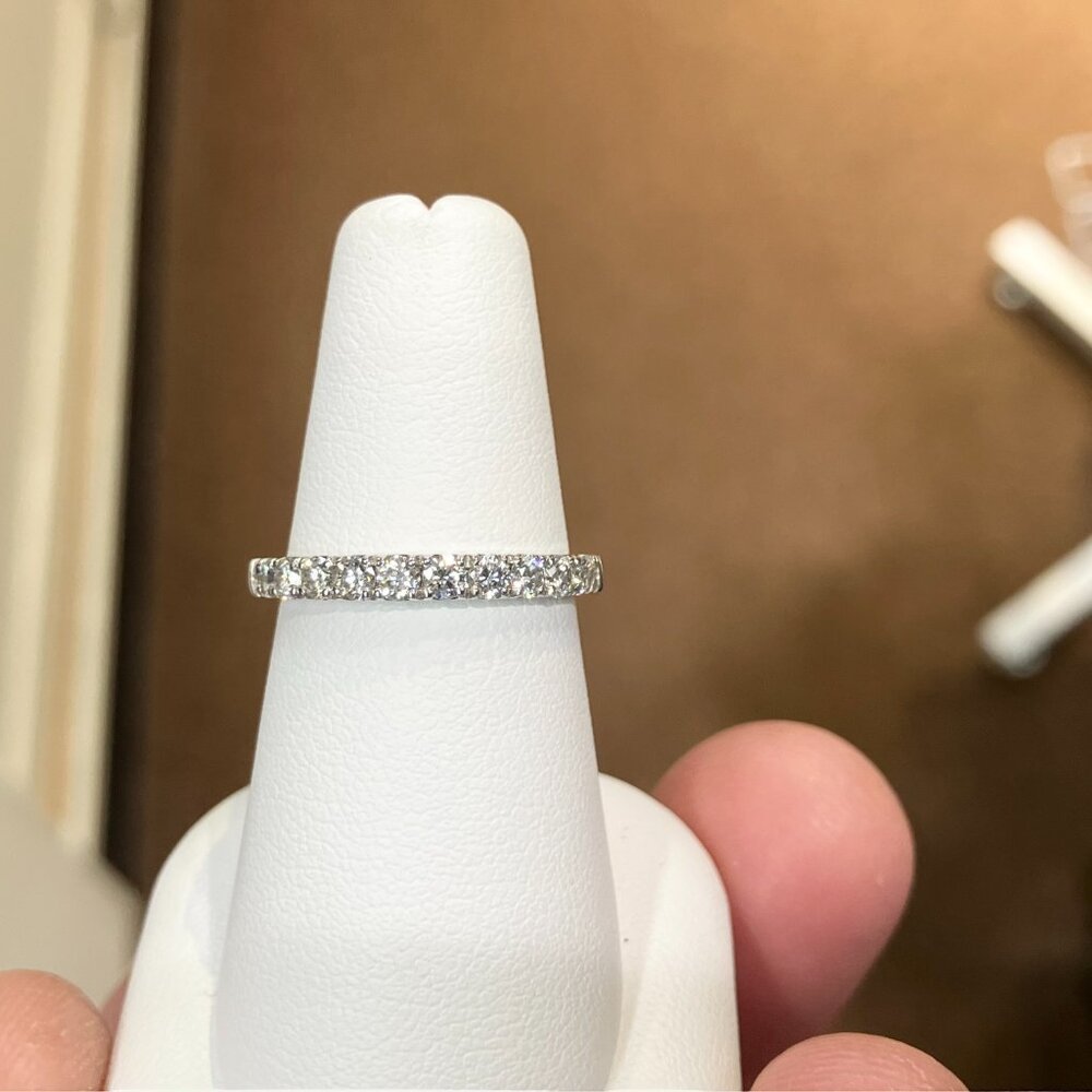 Half Carat Natural Diamond White Gold Ring